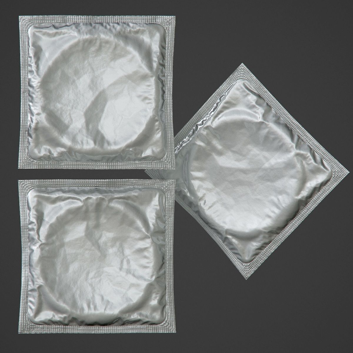 Condom PBR Game-Ready silver Low-poly 3D model_4