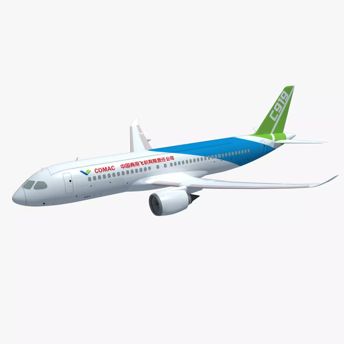 Chinese Trunk Aircraft C919 3D model