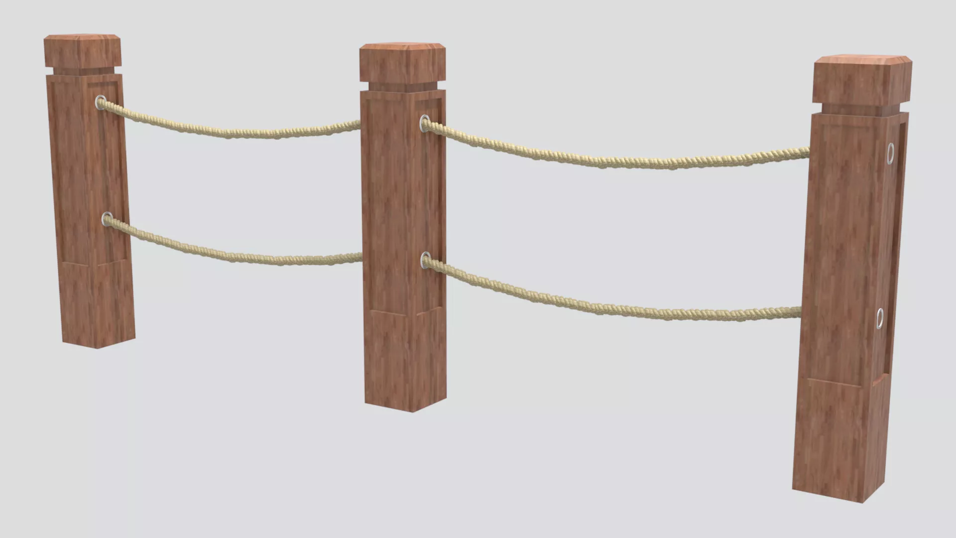 Decorative Garden Railing 41 3D model