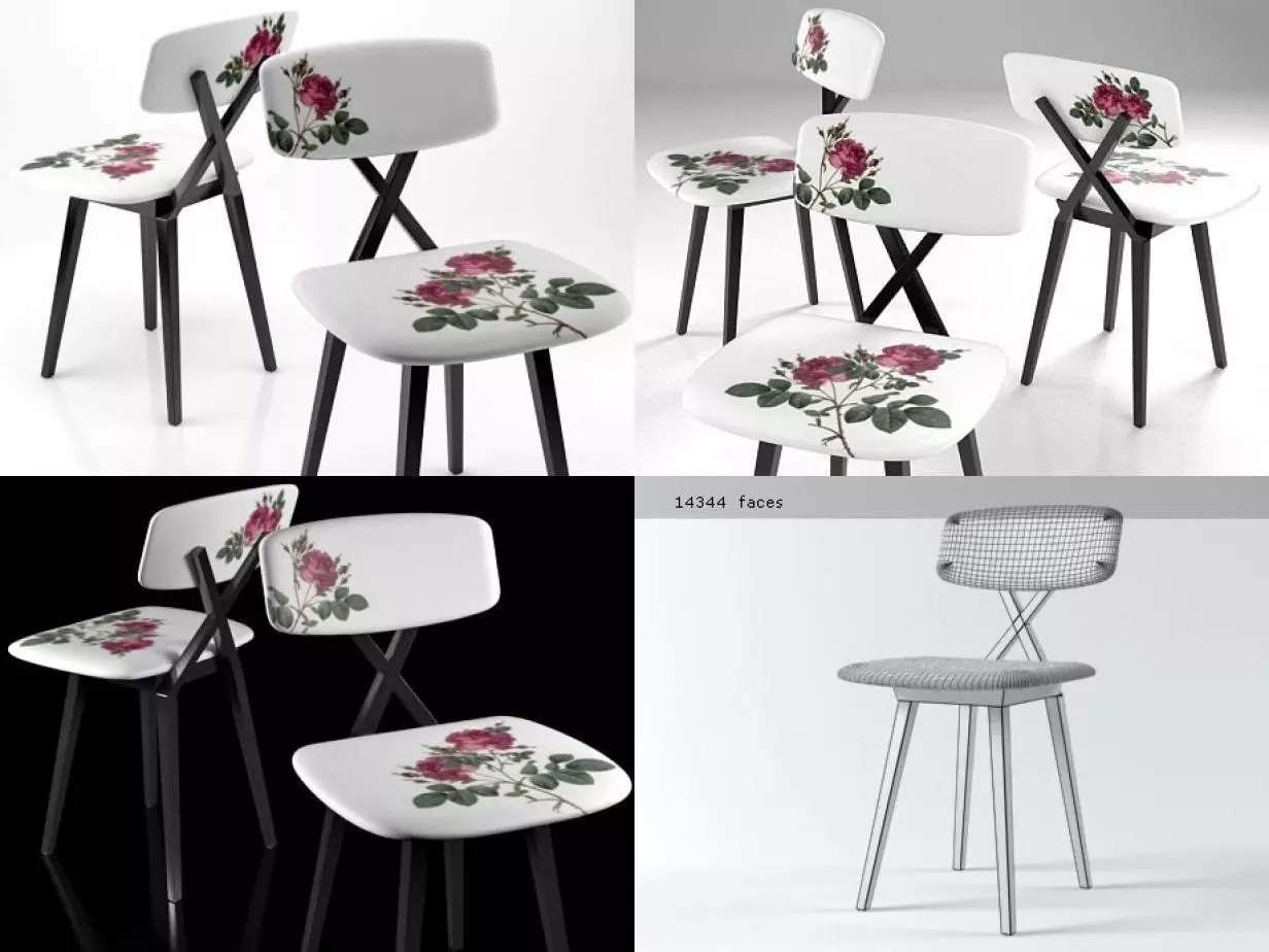 5 OClock Chair 3D model_6