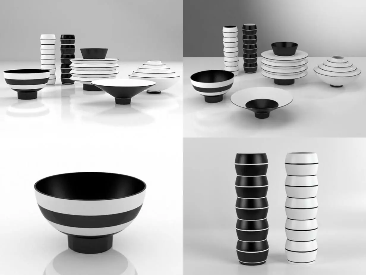 Vases Bowls 3D model_0