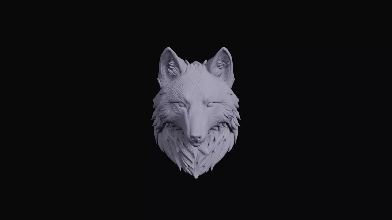 Wolf Head Bust Wall Decor 3D print model
