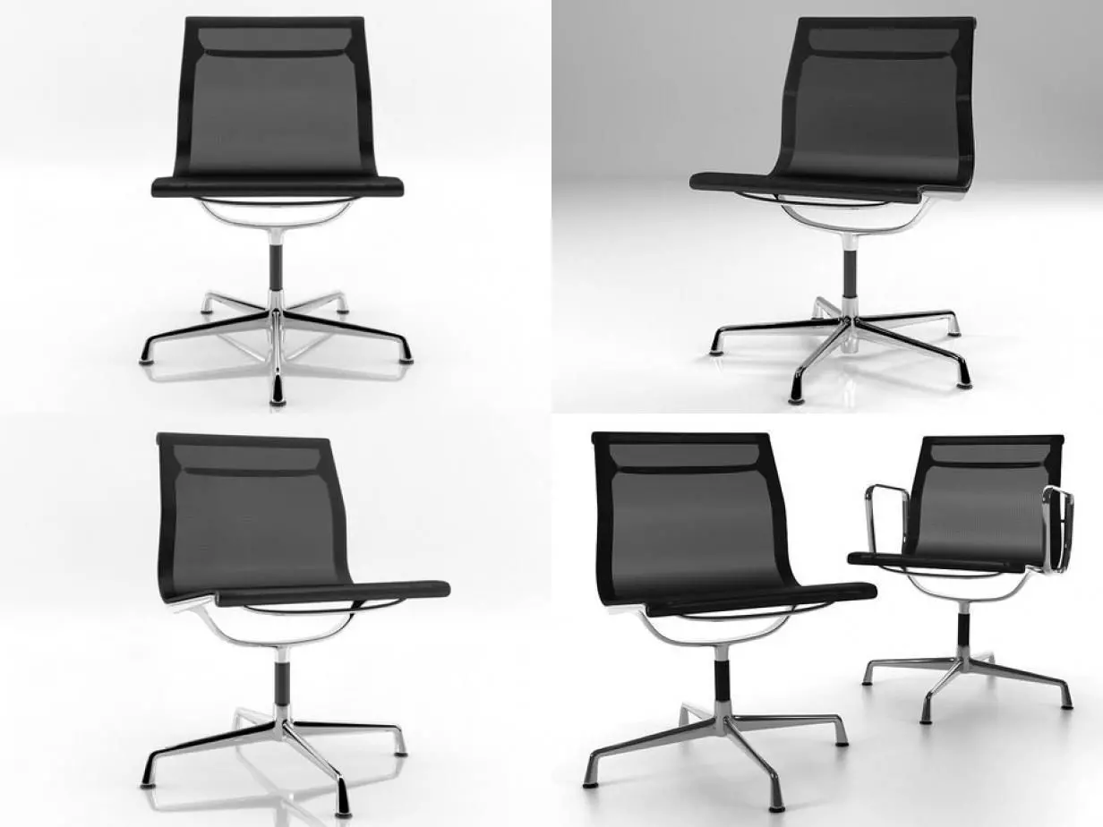 Aluminium chairs 106 108 3D model_1