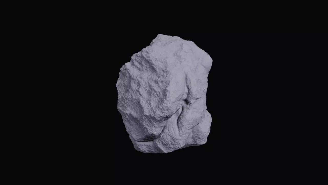 Veined Mineral Boulder Rock Formation 3D print model