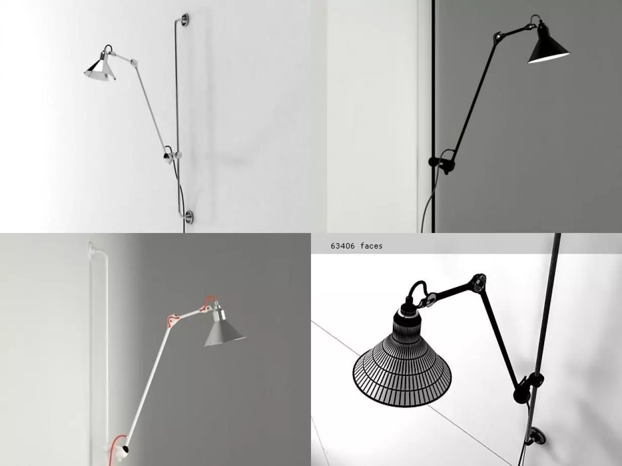N214 wall lamp 3D model_1