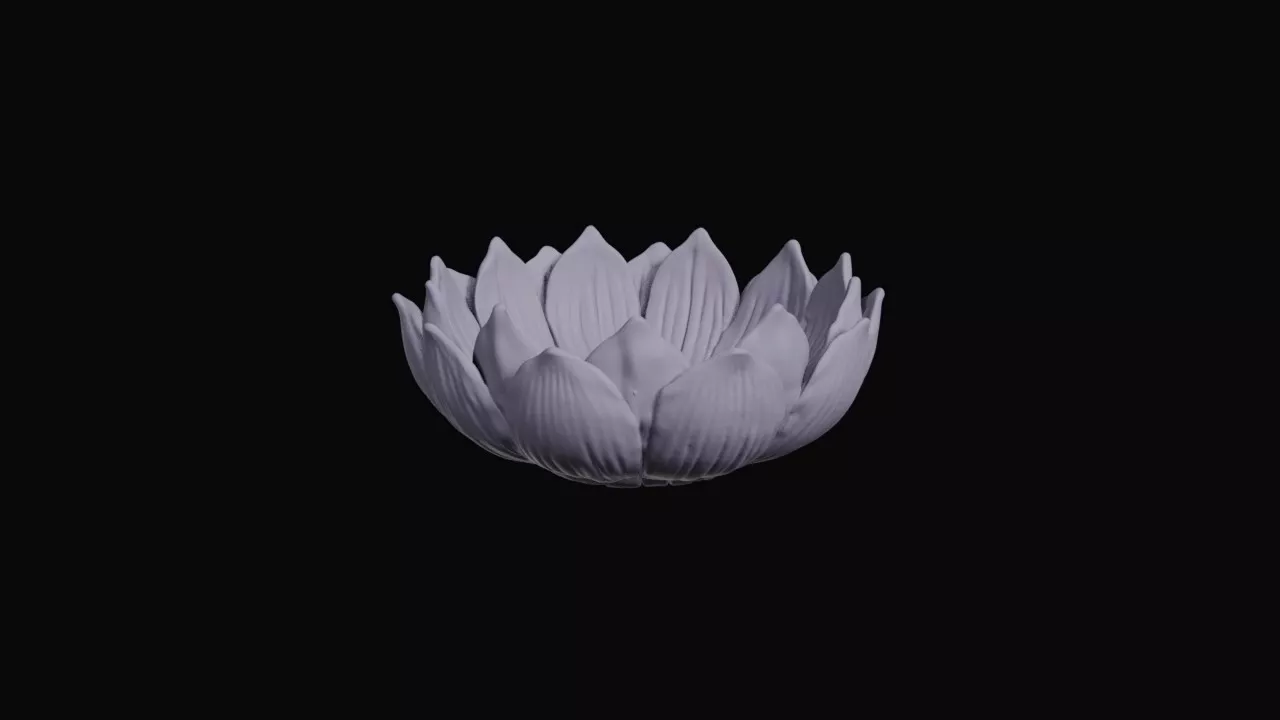 Lotus Flower Blooming Bowl Planter 3D print model