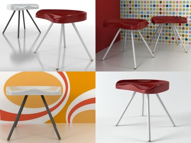 Tabouret No307  1951 3D model