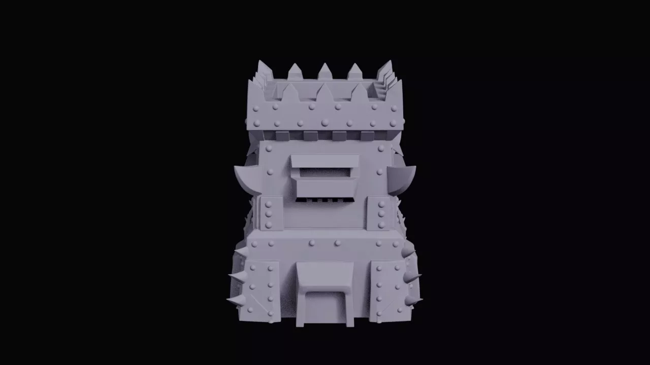 Spiked Fortress Citadel Tower 3D print model