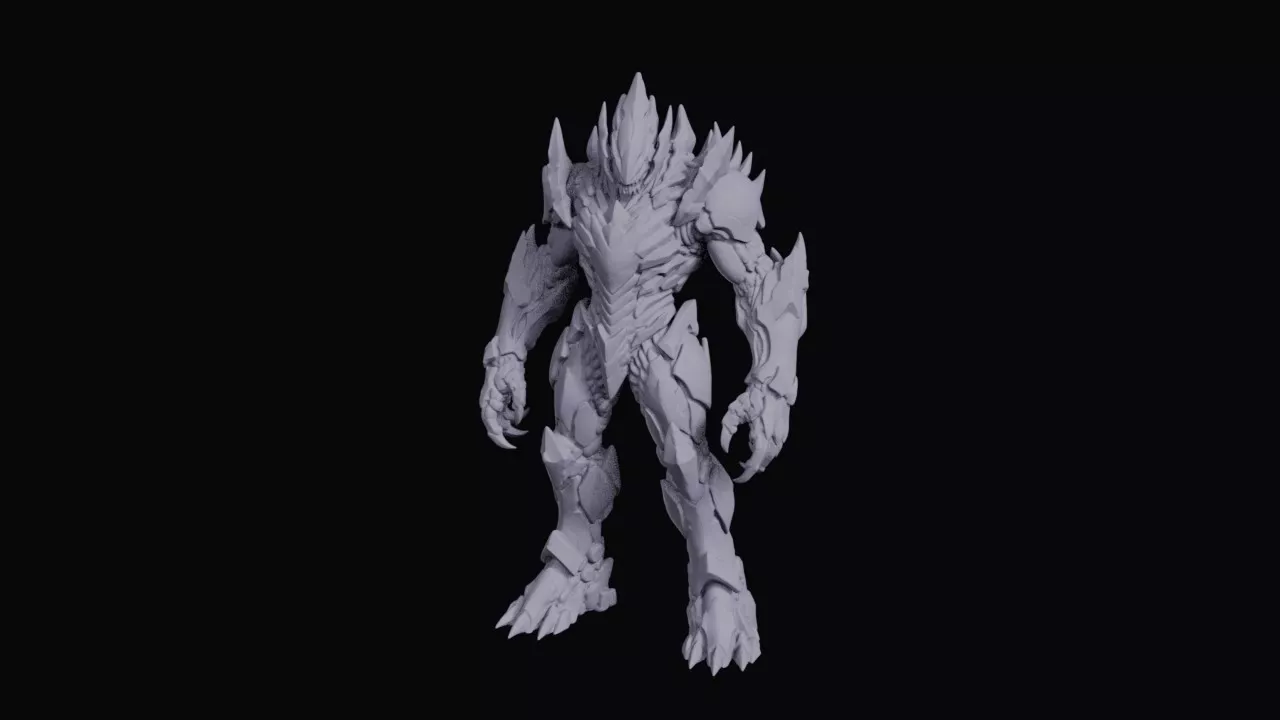 Crystalline Frost Golem Warrior 3D print model