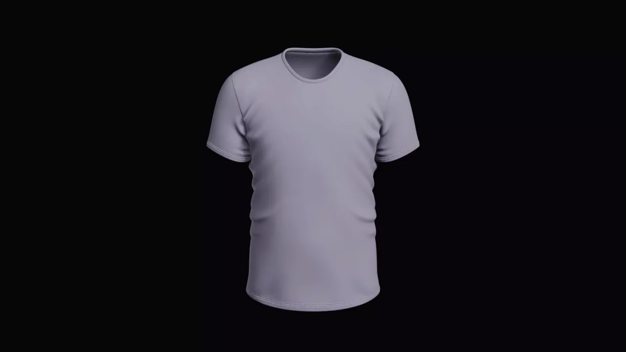 Crewneck Short Sleeve Casual T-Shirt 3D print model