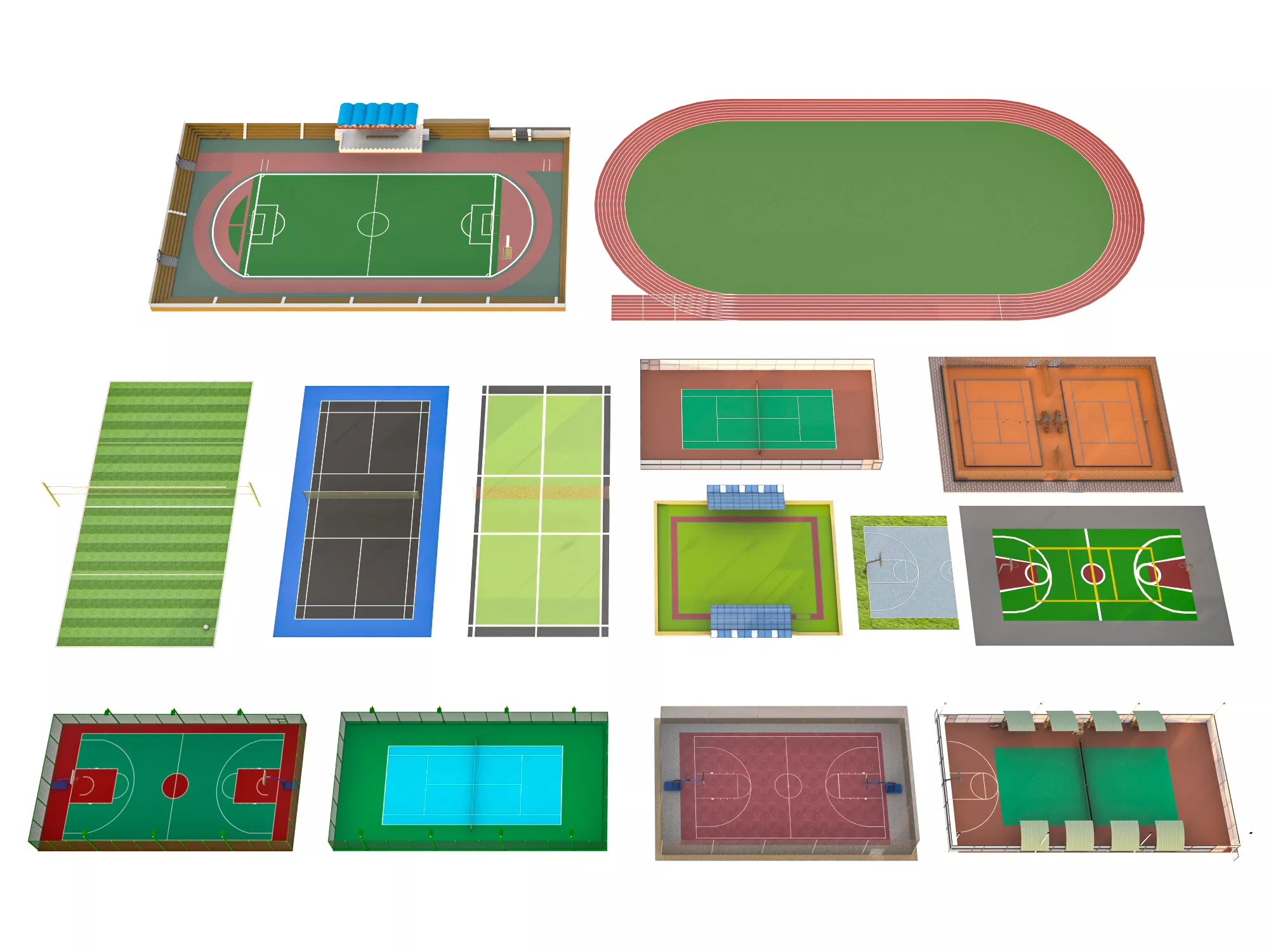Sports Court Collection 3D model