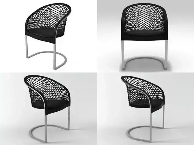 Arete four chairs with metal frame