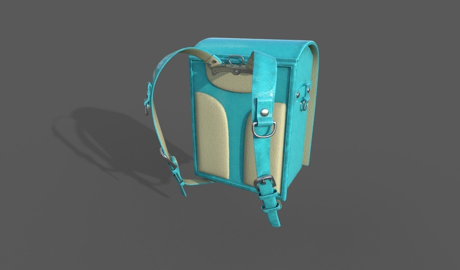 Japanese SchoolBag - Randoseru - Low-poly 3D model_3
