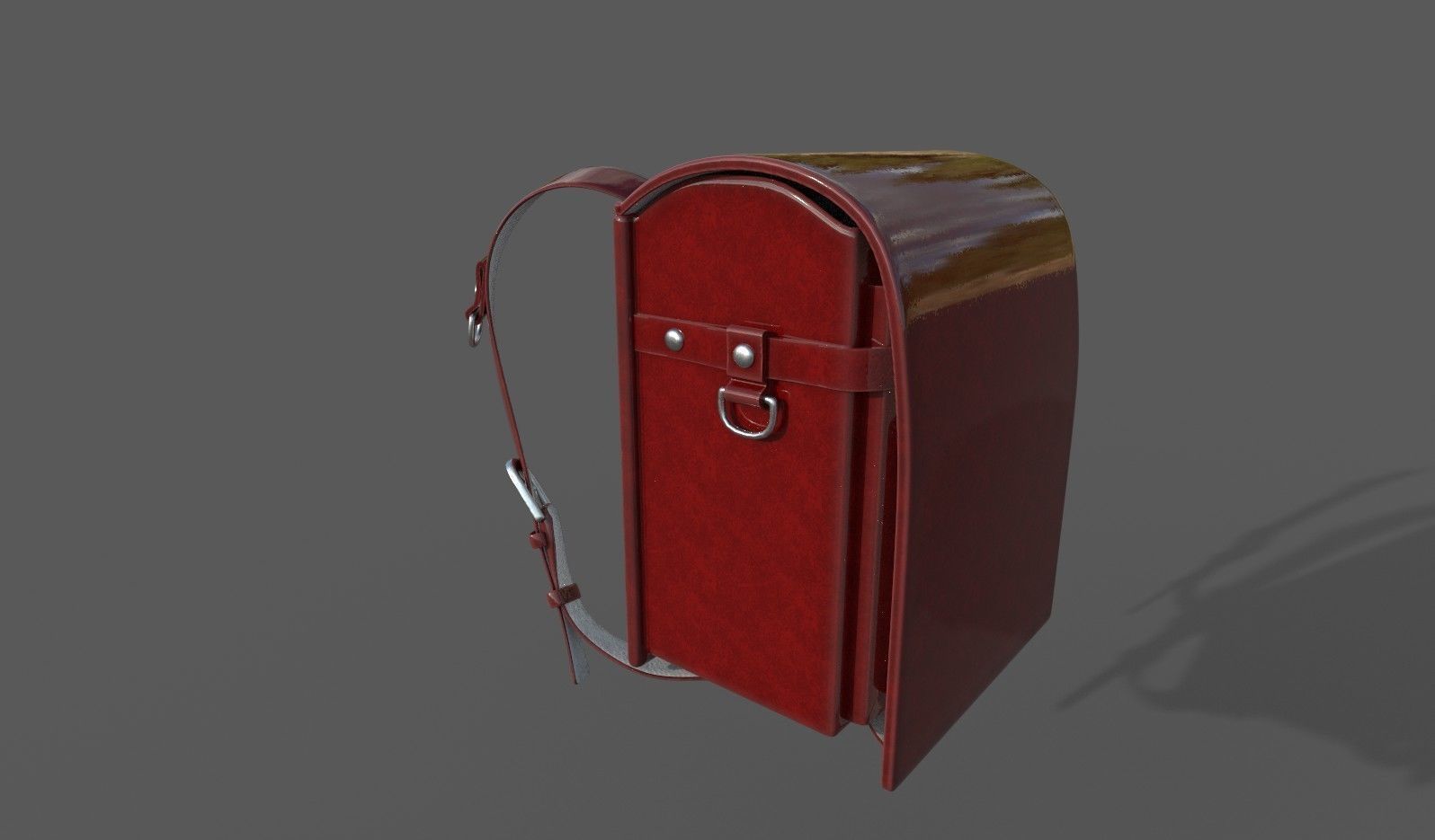 Japanese SchoolBag - Randoseru - Low-poly 3D model_4
