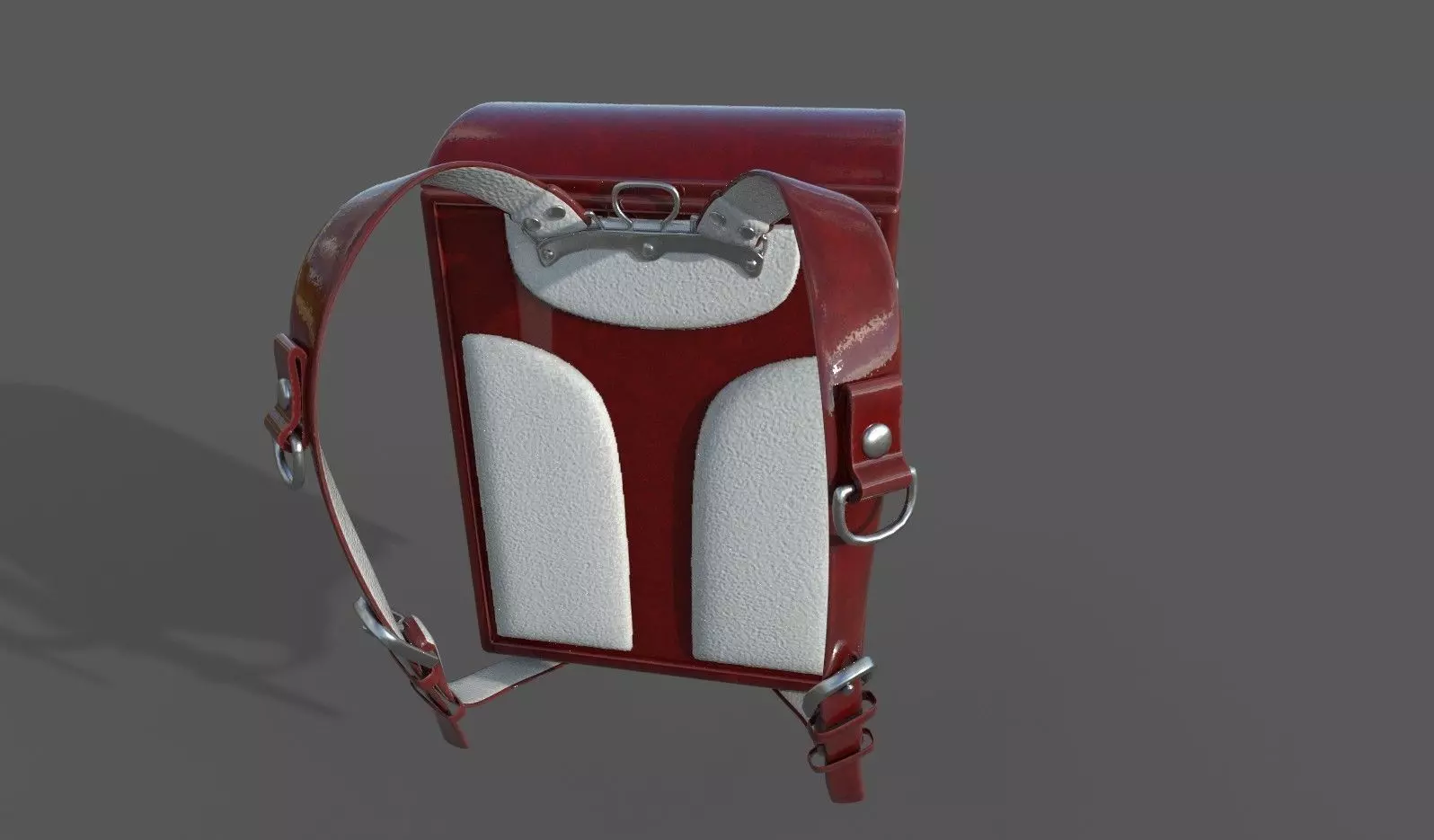 Japanese SchoolBag - Randoseru - Low-poly 3D model_0