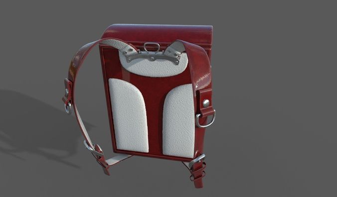 Japanese SchoolBag - Randoseru - Low-poly 3D model