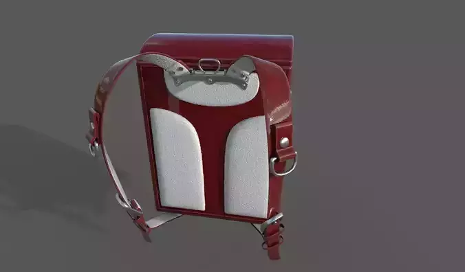 Japanese SchoolBag - Randoseru - Low-poly 3D model
