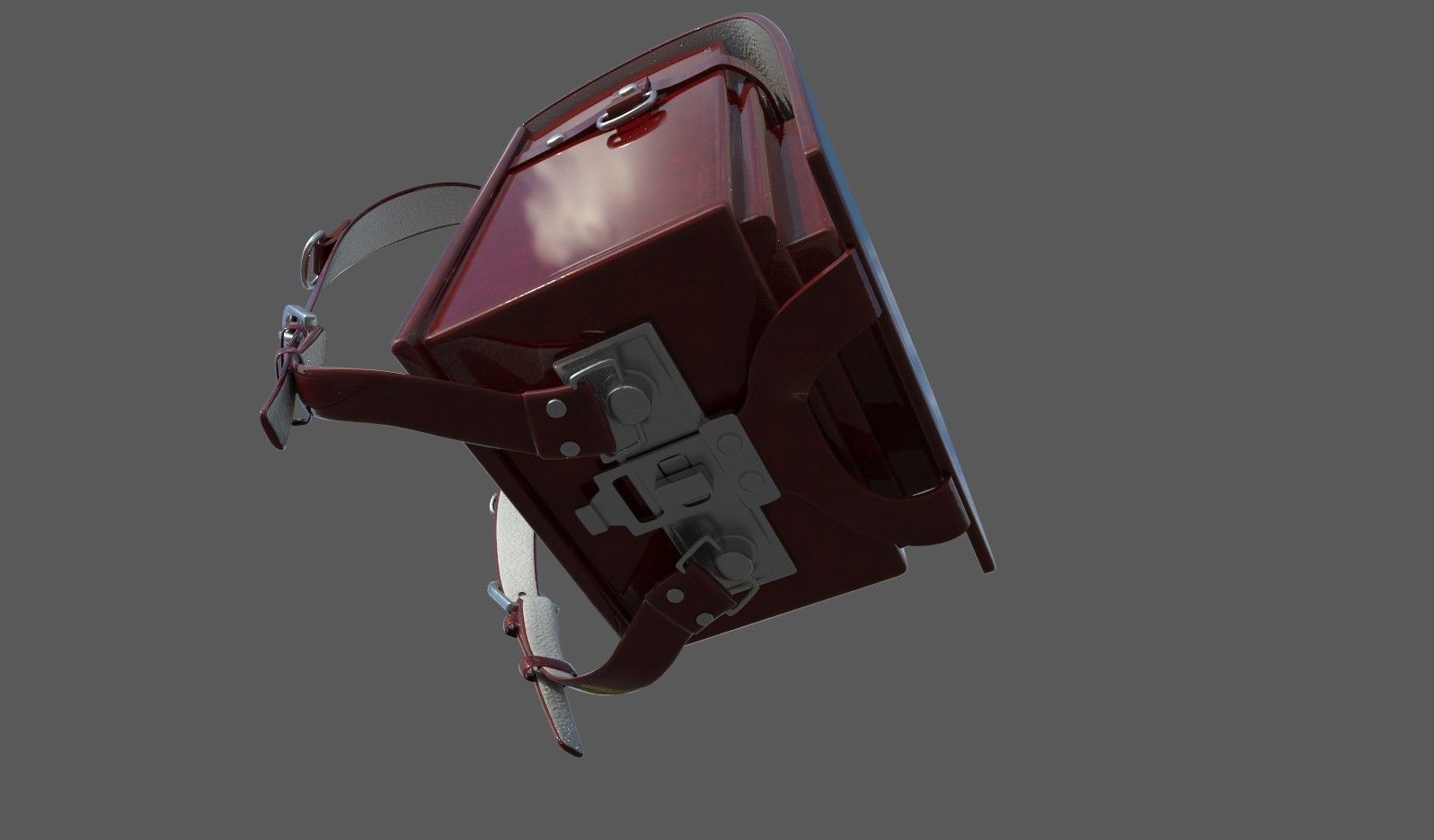 Japanese SchoolBag - Randoseru - Low-poly 3D model_5