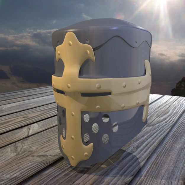 3D Model of a Norman knight Helmet 3D model_1