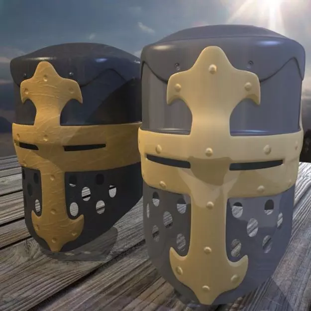 3D Model of a Norman knight Helmet 3D model_0
