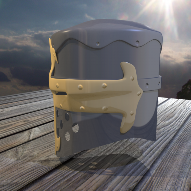 3D Model of a Norman knight Helmet 3D model_4