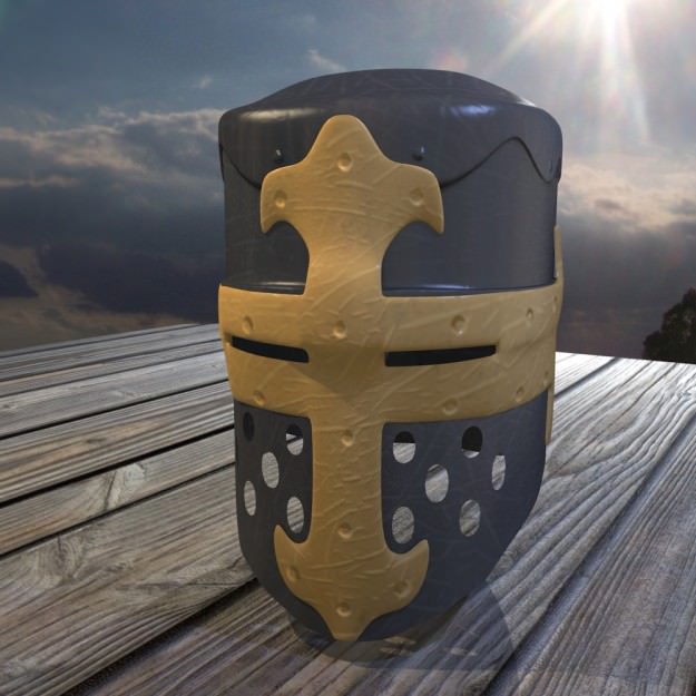 3D Model of a Norman knight Helmet 3D model_3