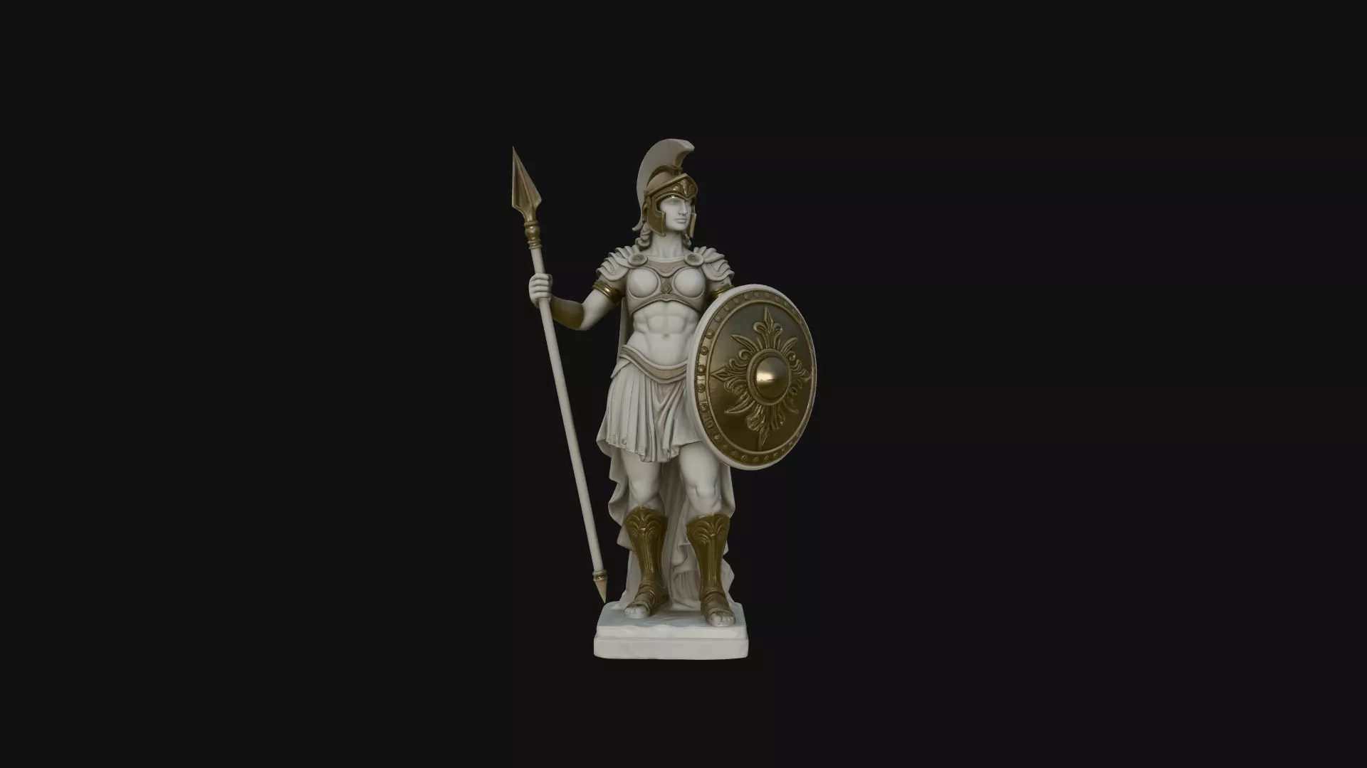 Athena Warrior Goddess Statue Design 1 - 3D Print Model 3D print model