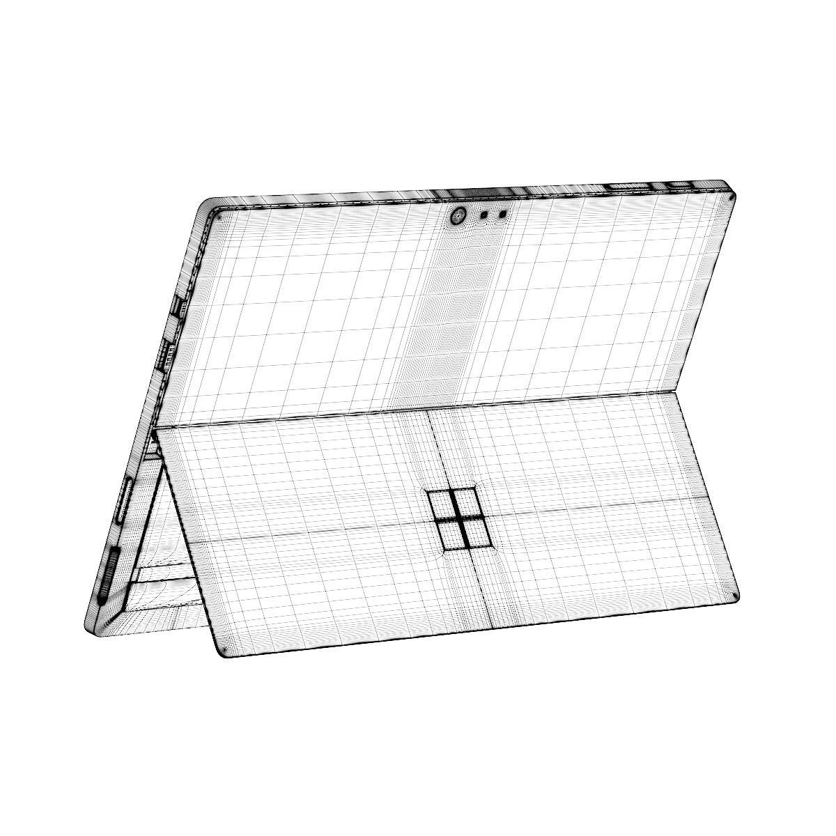 Surface Tablet Opened 3D model_4
