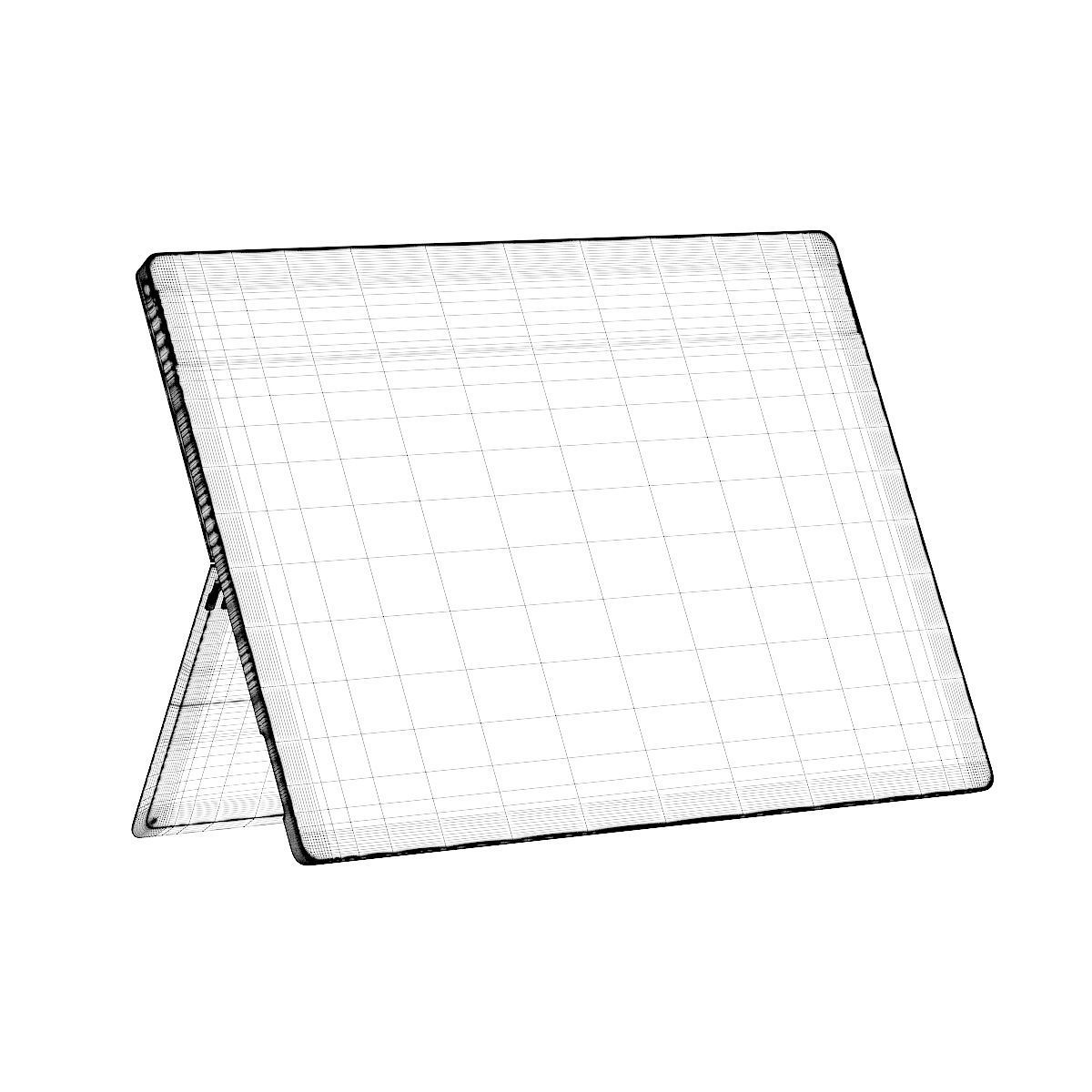 Surface Tablet Opened 3D model_3