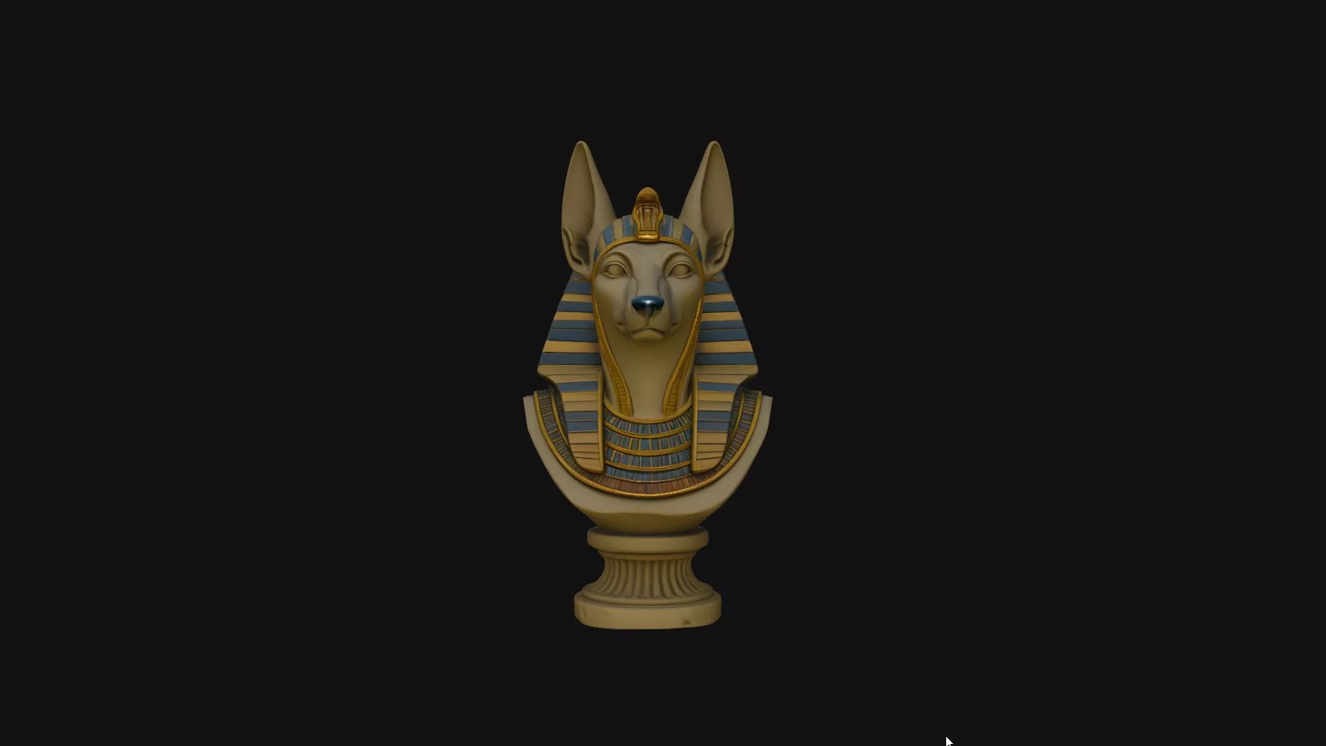 Anubis Bust Statue Design 3 - 3D Print Model 3D print model