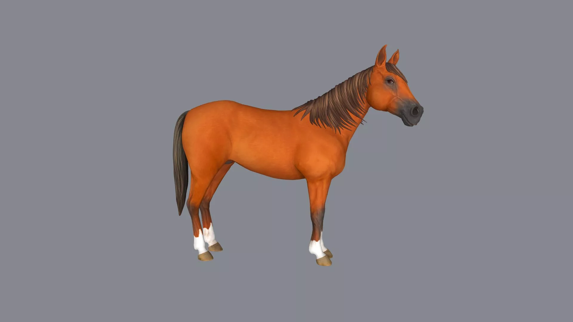 Stallion Horse Sculpture 3D Print Model 3D print model