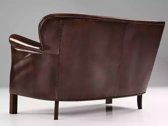 Professors Leather Double Chair With Nailheads