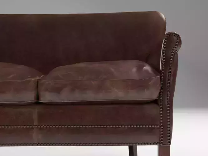 Professors Leather Double Chair With Nailheads