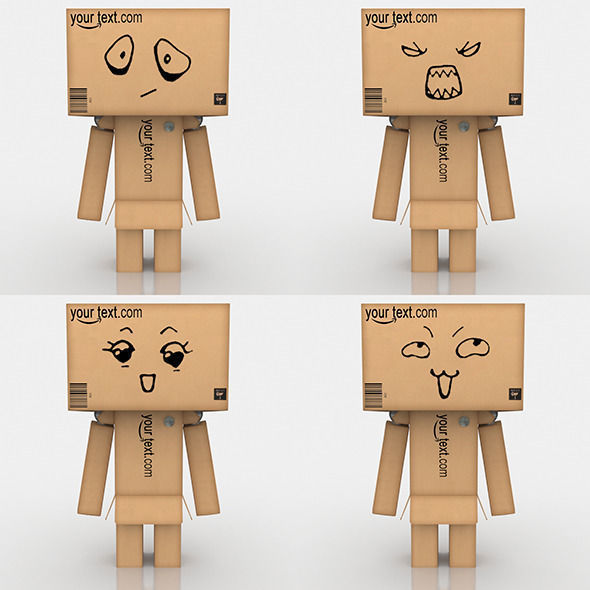 Danbo Full Rigged Low-poly 3D model_2