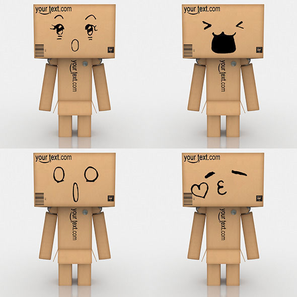 Danbo Full Rigged Low-poly 3D model_3