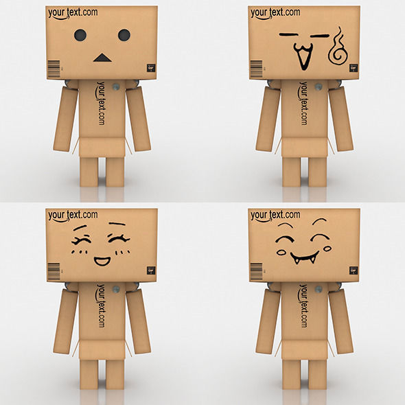 Danbo Full Rigged Low-poly 3D model_1