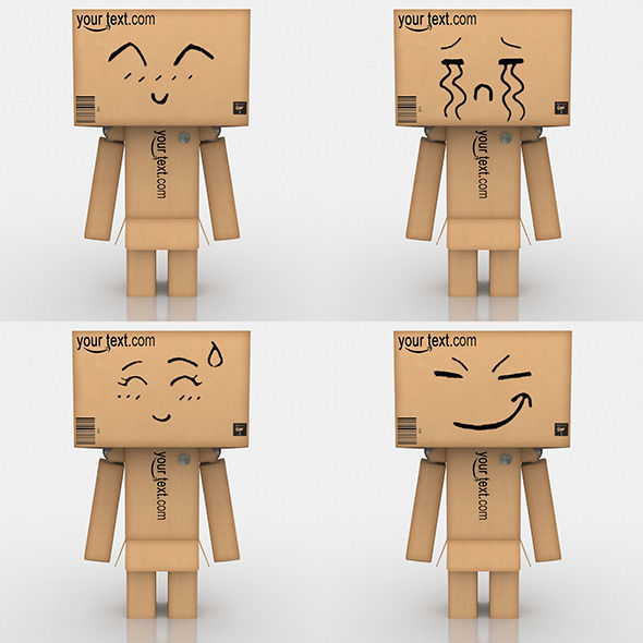 Danbo Full Rigged Low-poly 3D model_5