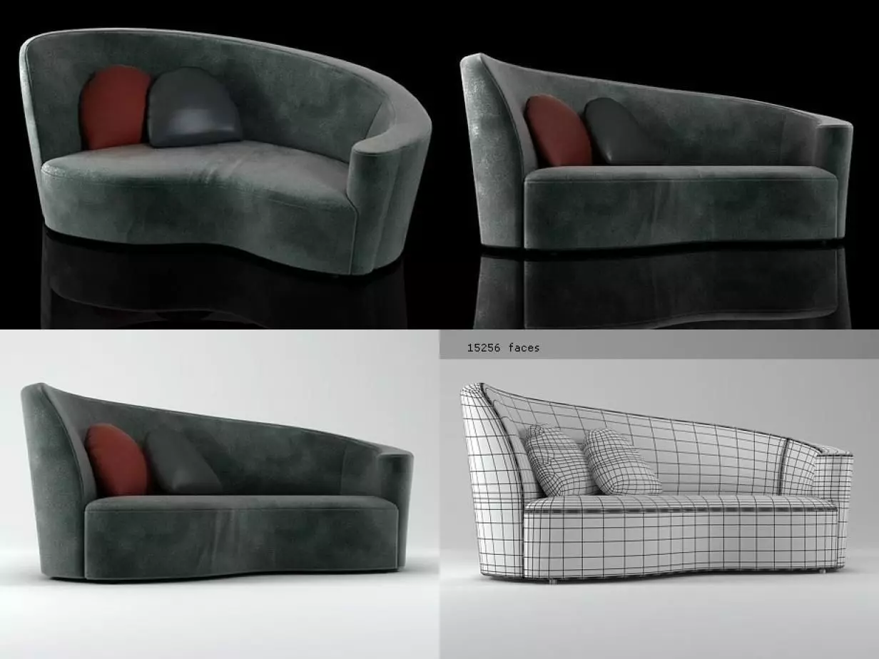 Nautilus Sofa NAU DDX 3D model_0