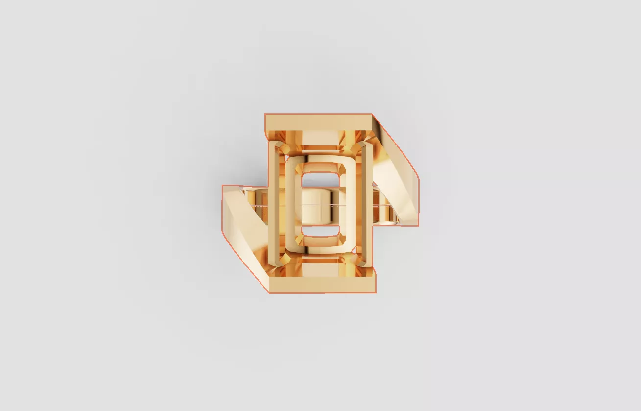 Emerald Cut Bypass Band 3DM 3D print model