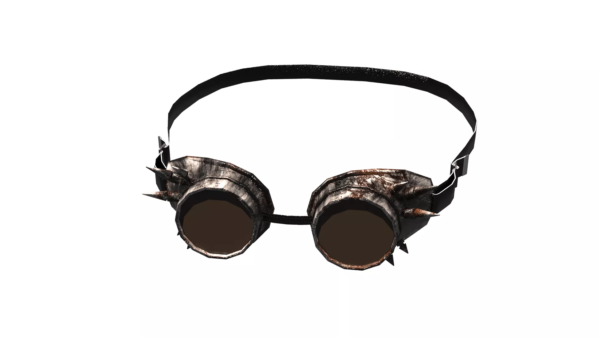 Steampunk glasses Low-poly 3D model