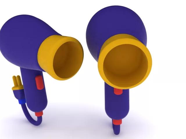 Stylized Toy Megaphone 3D Model Set 3D print model