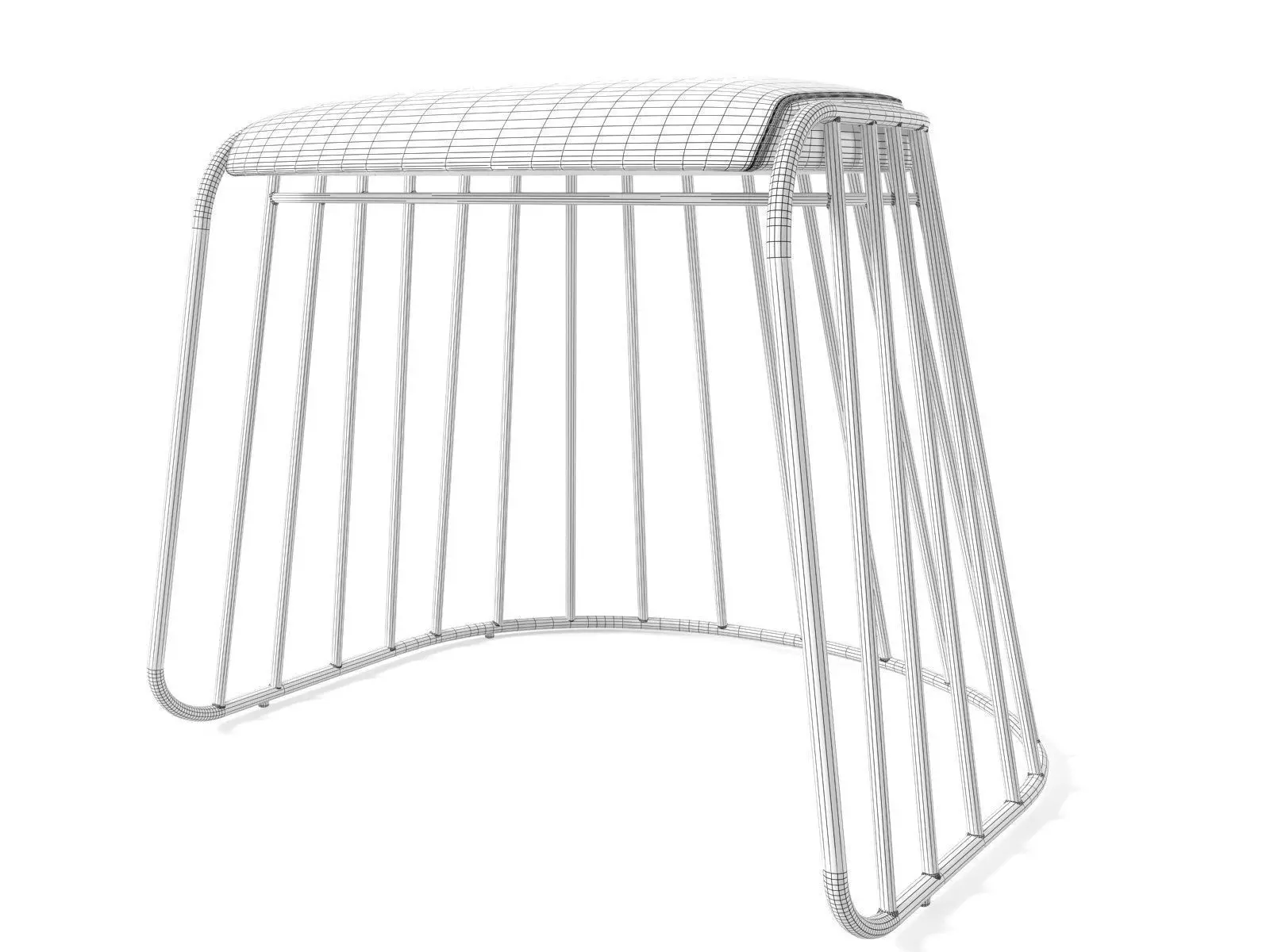 Brides Veil Low and Counter Stool 3D model_4