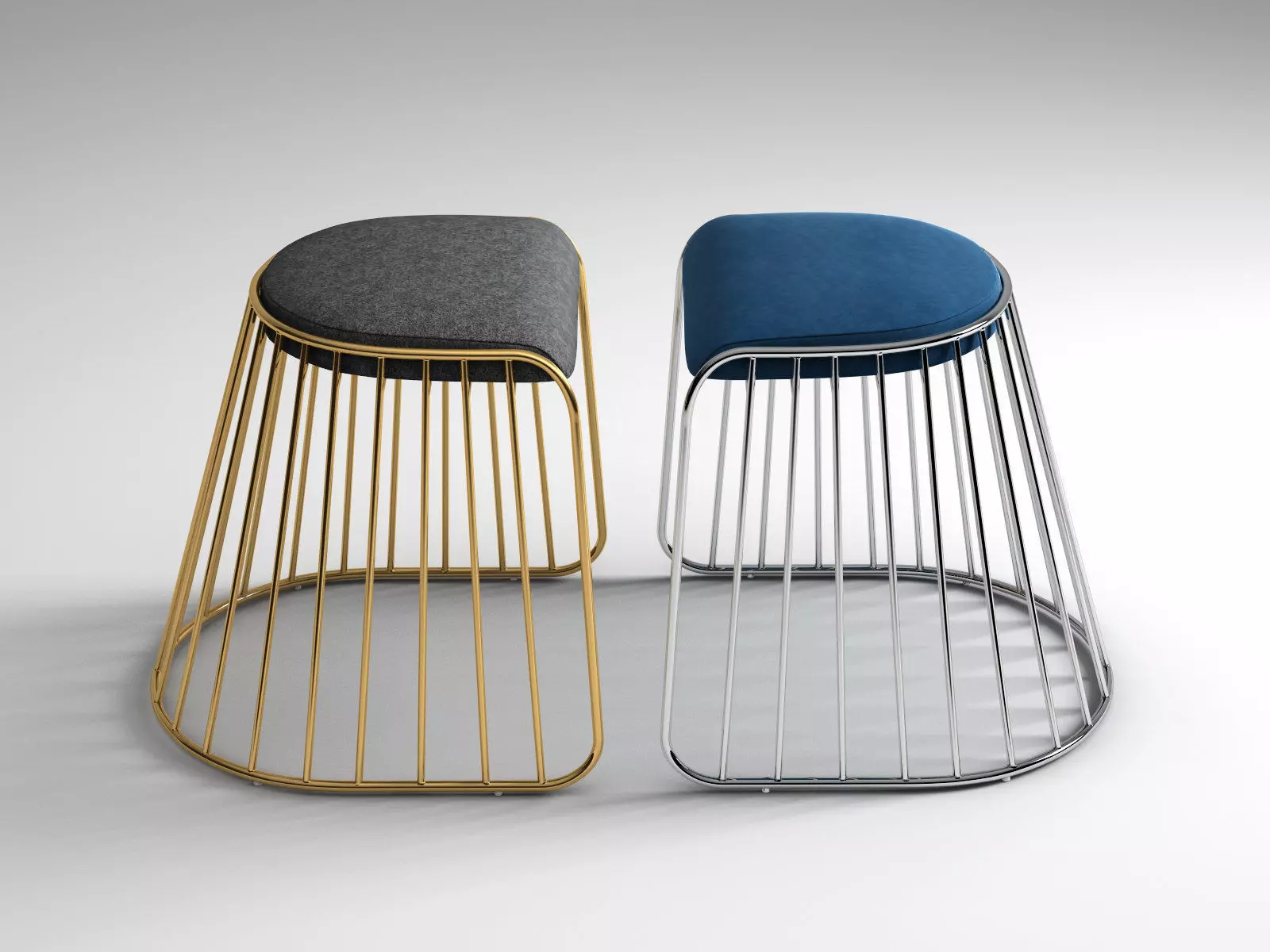 Brides Veil Low and Counter Stool 3D model_1