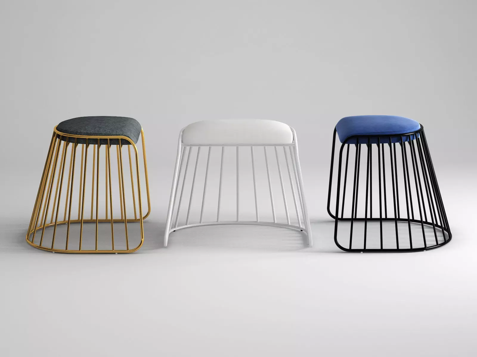 Brides Veil Low and Counter Stool 3D model_2