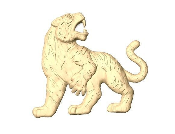 Pendant wooden figurine of tiger