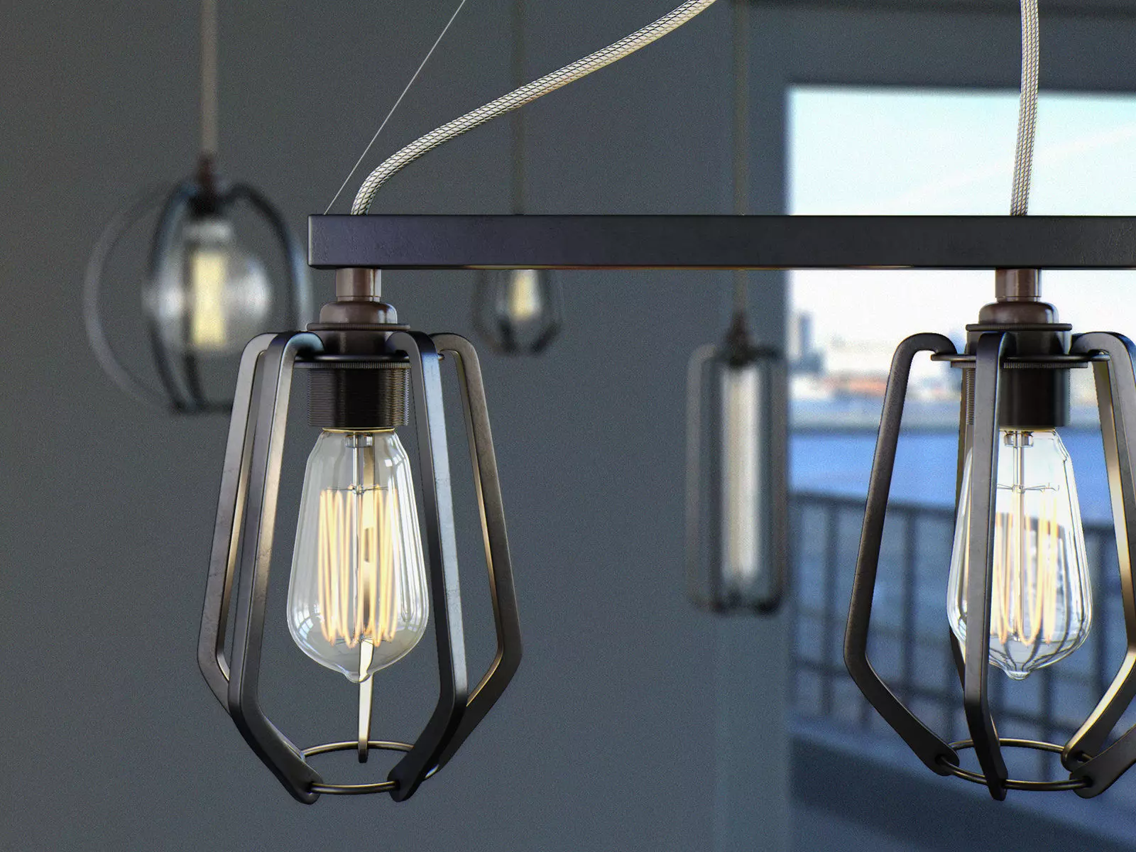 Farriers Cage Three Bar Teardrop 3D model_1