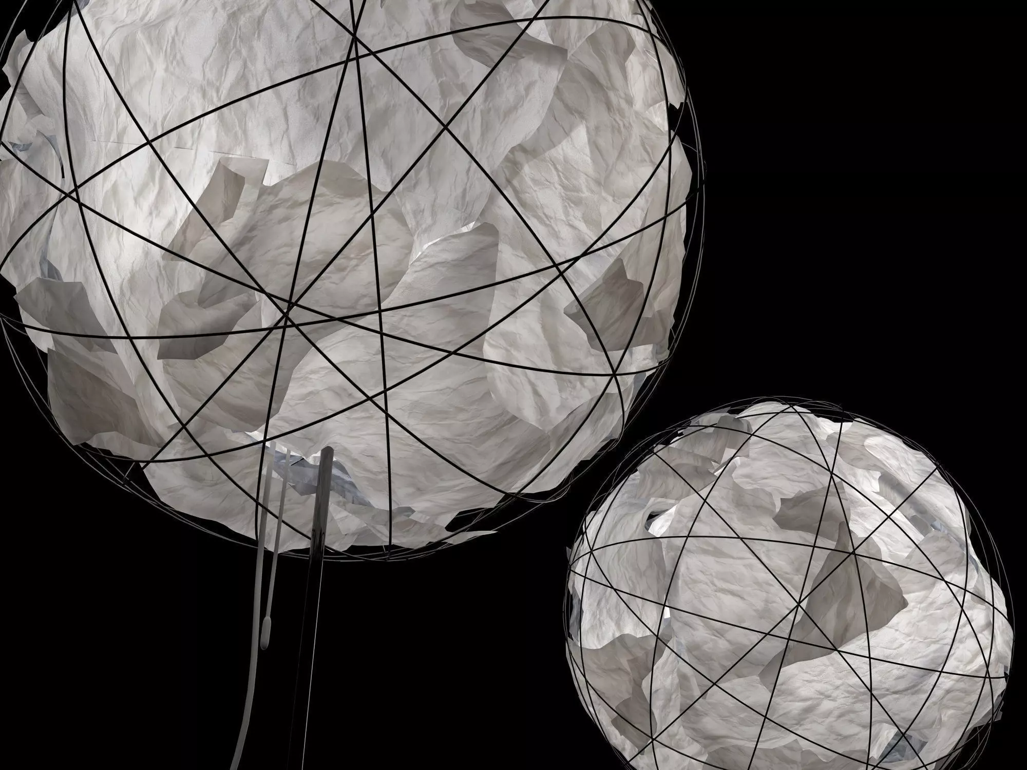 Knuller floor lamp with paper 3D model_2