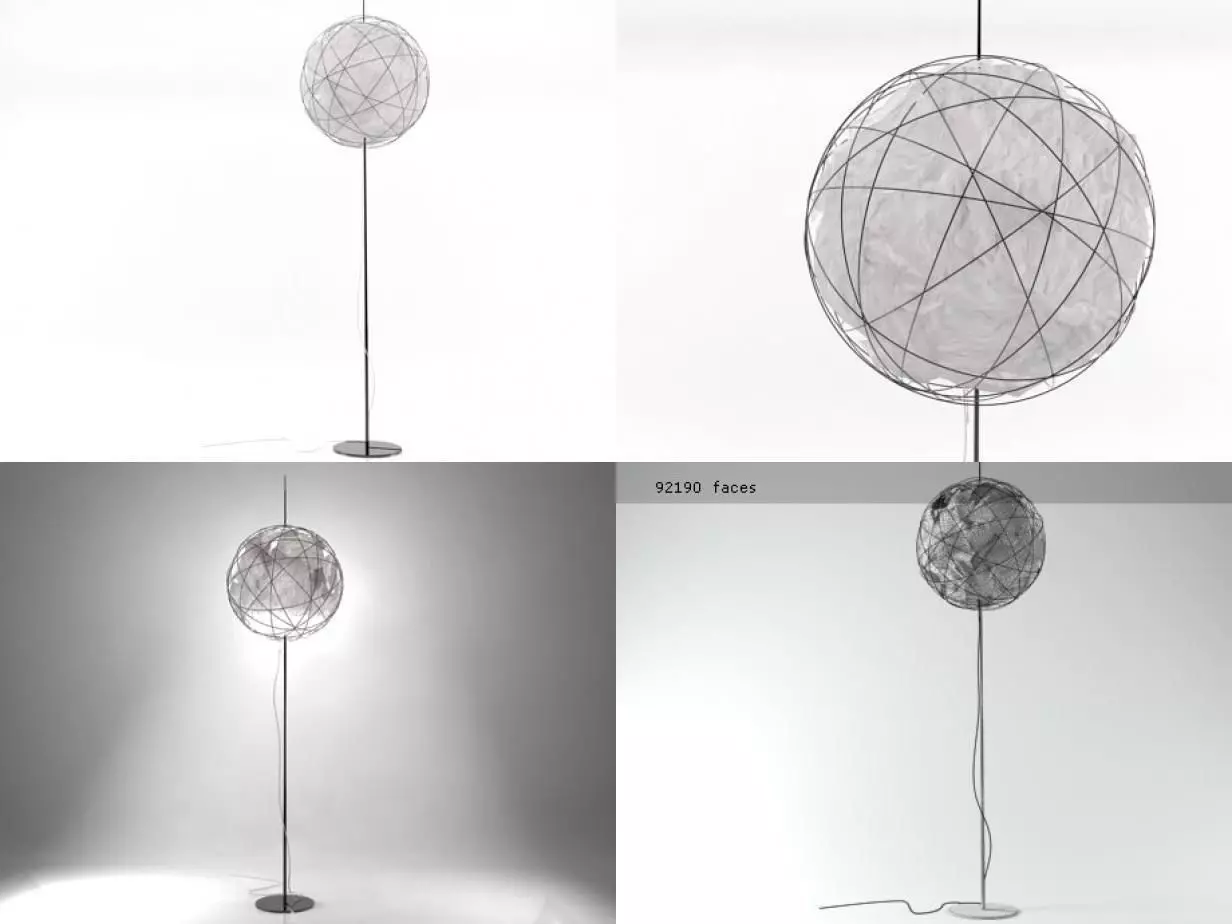 Knuller floor lamp with paper 3D model_3