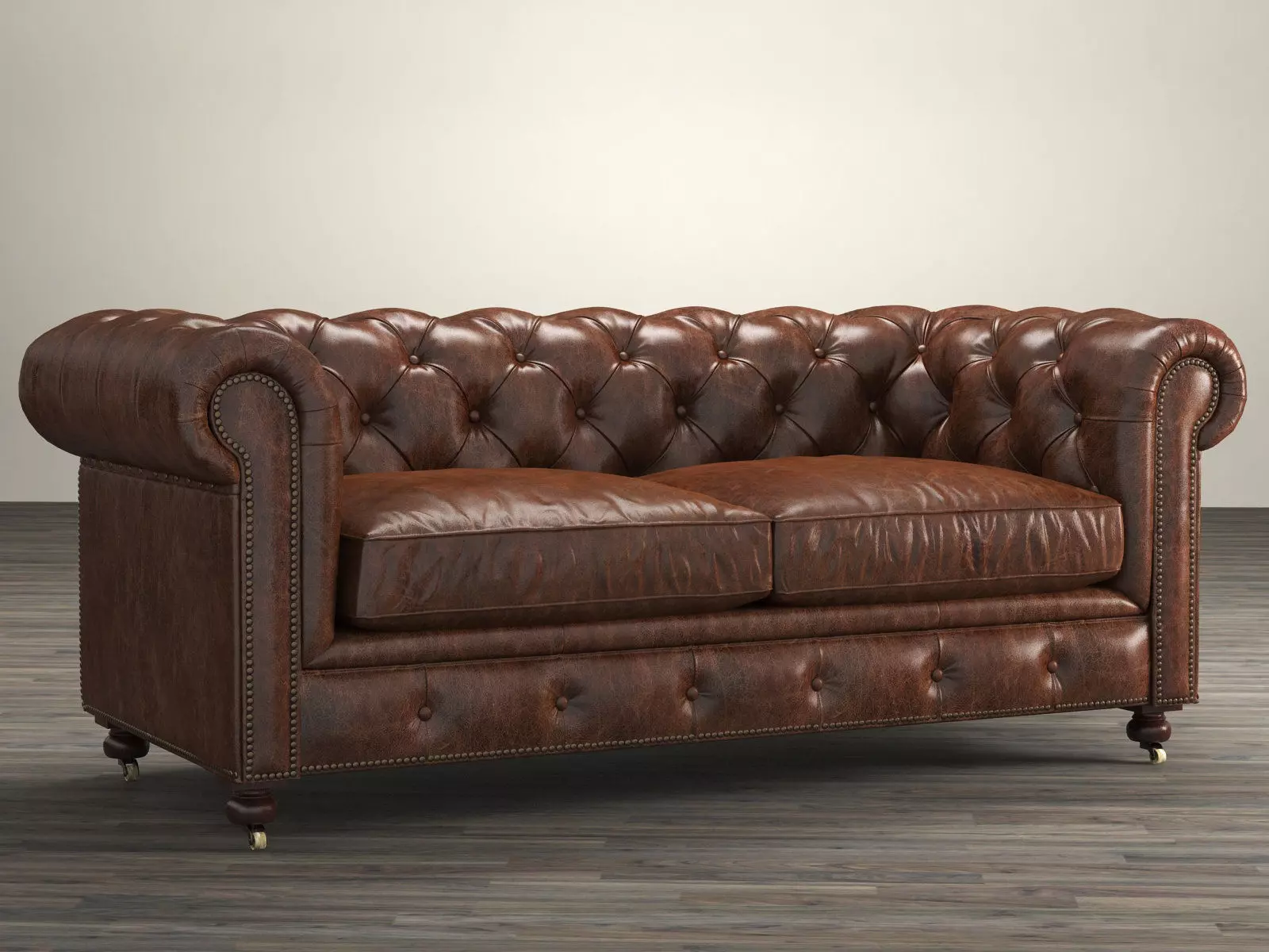 72 The Petite Kensington Leather Sofa 3D model_0