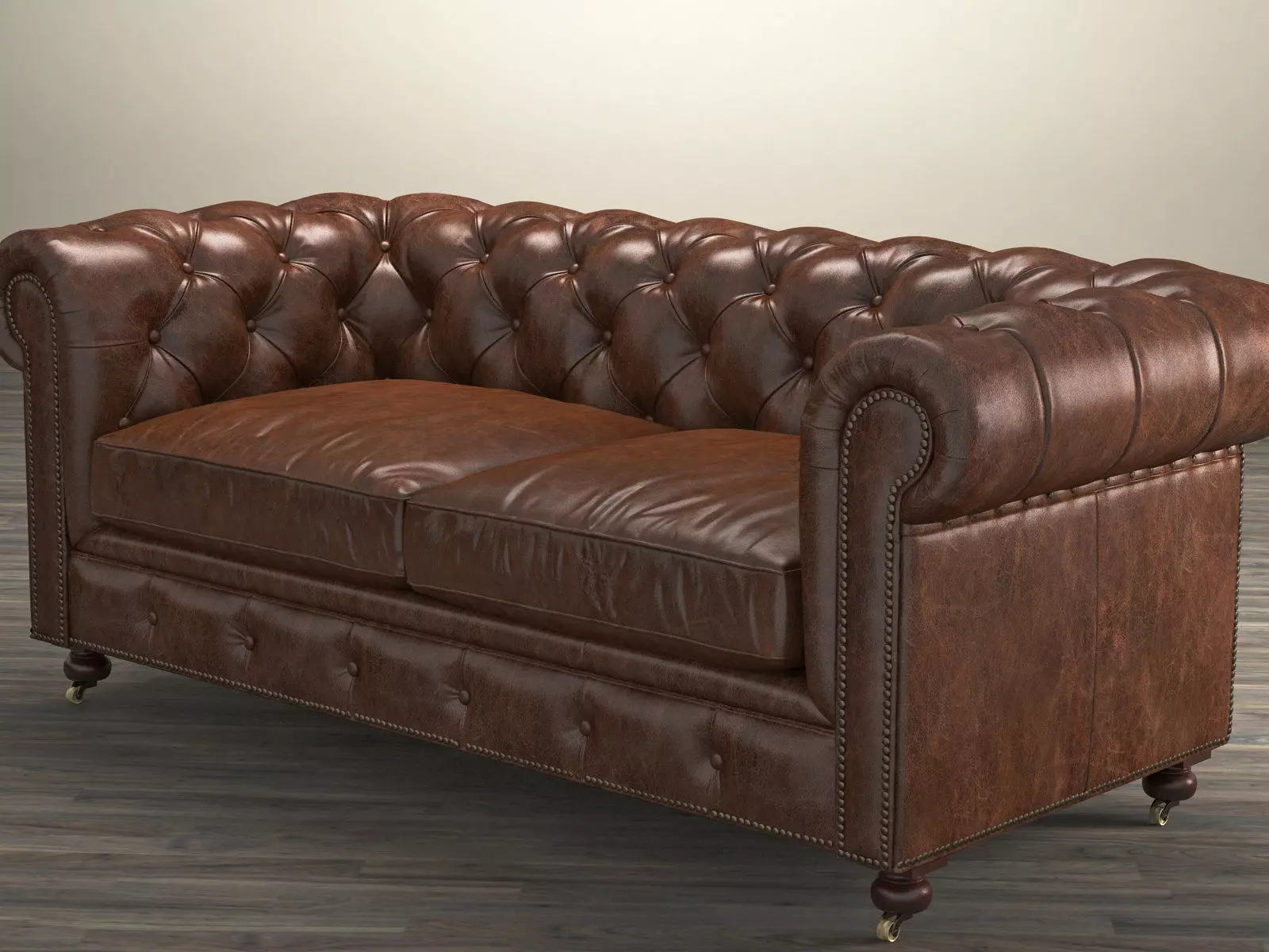 72 The Petite Kensington Leather Sofa 3D model_1